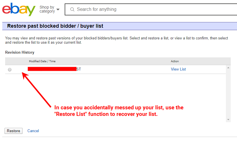 blocked bidder ebay
