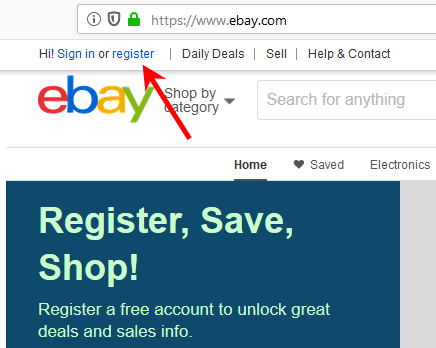 ebay registration