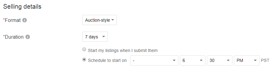 ebay listing scheduler
