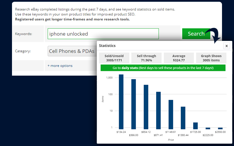 ebay free research tool